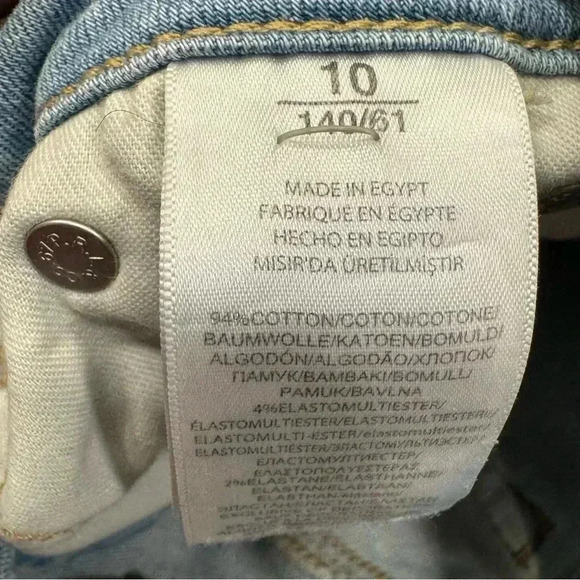Polo RALPH LAUREN Girls Size 10  Skinny Jeans light wash Raw Hem - Picture 7 of 10